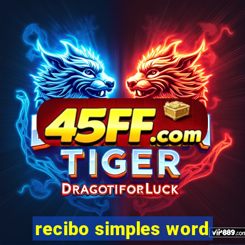 recibo simples word